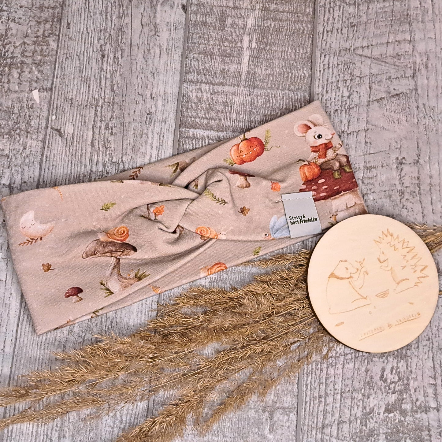 Knotenstirnband, Kind, Kinderstirnband, Fliegenpilz, Maus, Kürbis