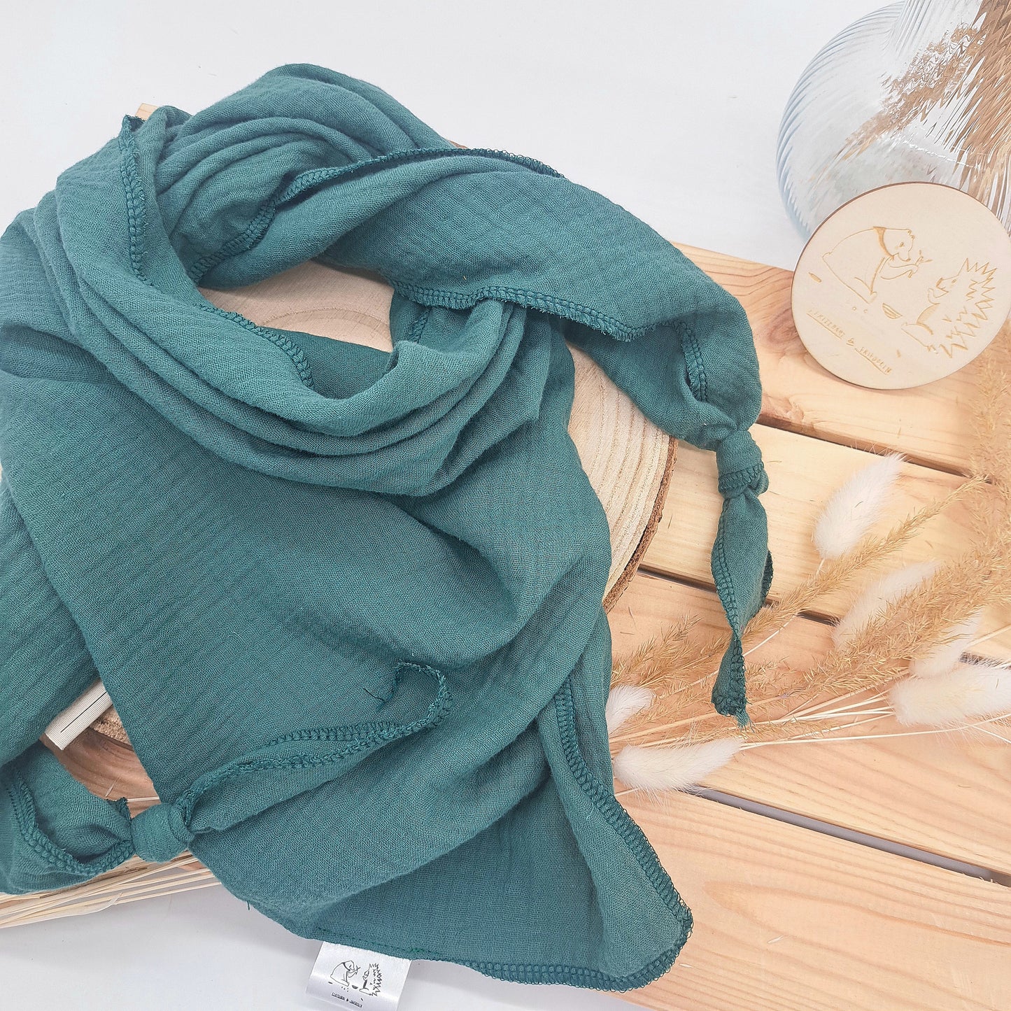 Musselinschal_Smaragd