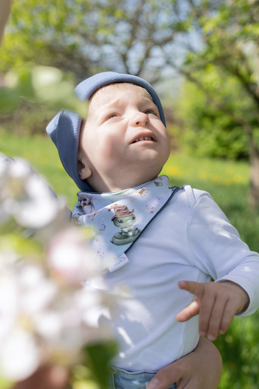 DREIECKSTUCH | aus weichem Rippjersey - anschmiegsam und mitwachsend dank 2 Druckknöpfe