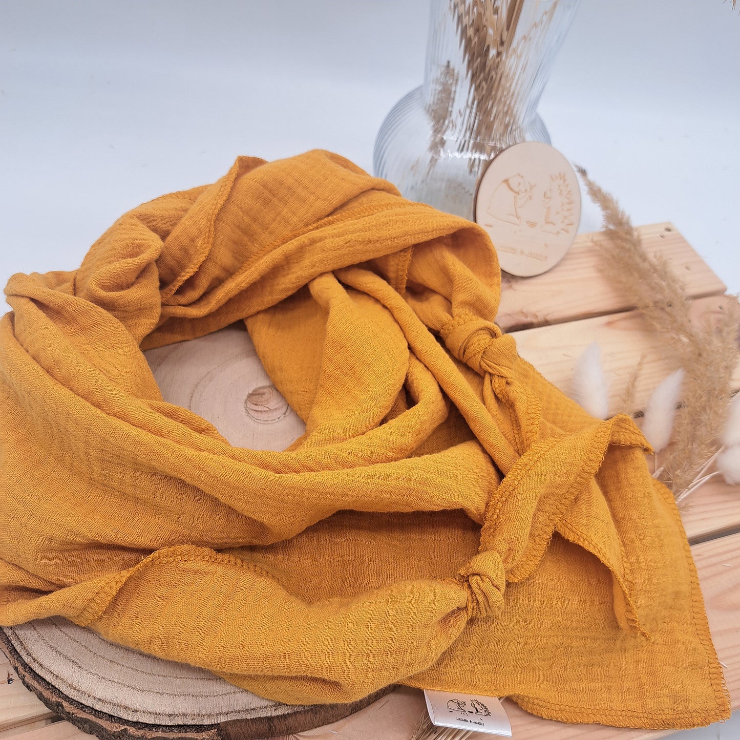 Musselinschal_Senfgelb