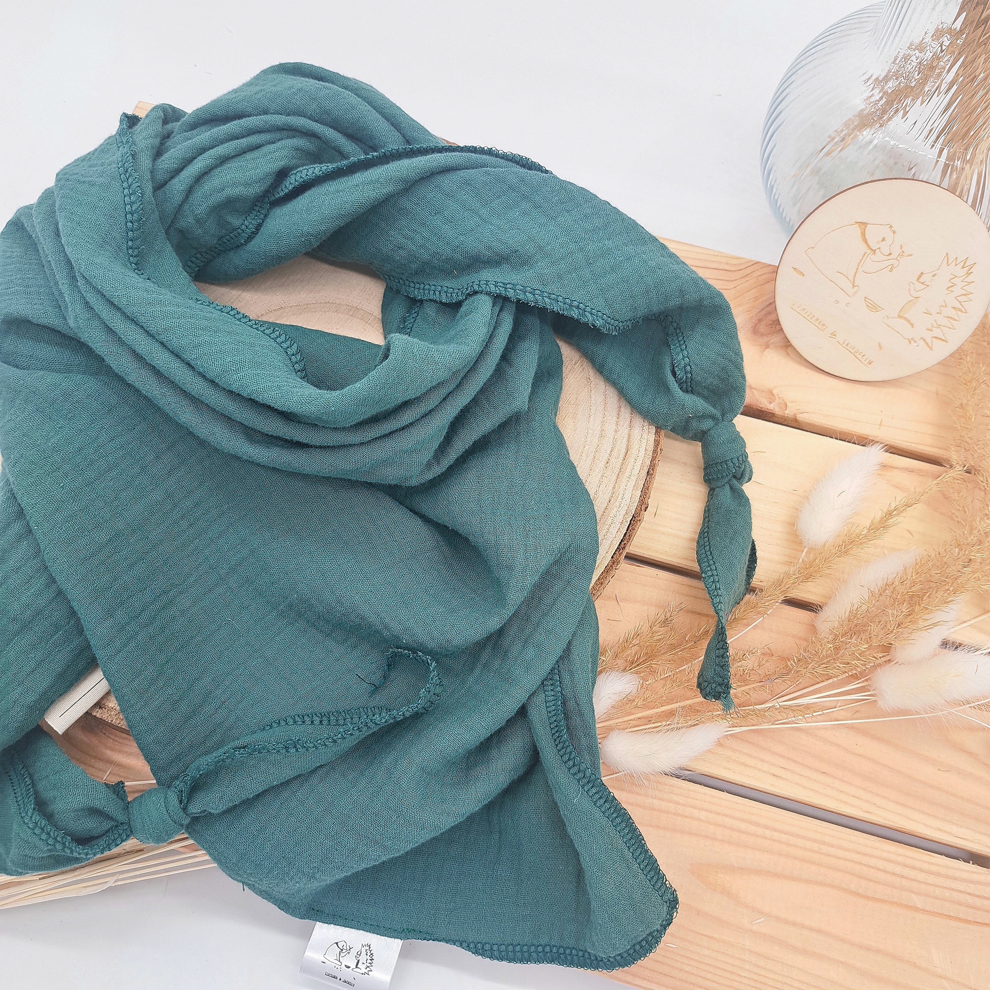 Musselinschal_Smaragd