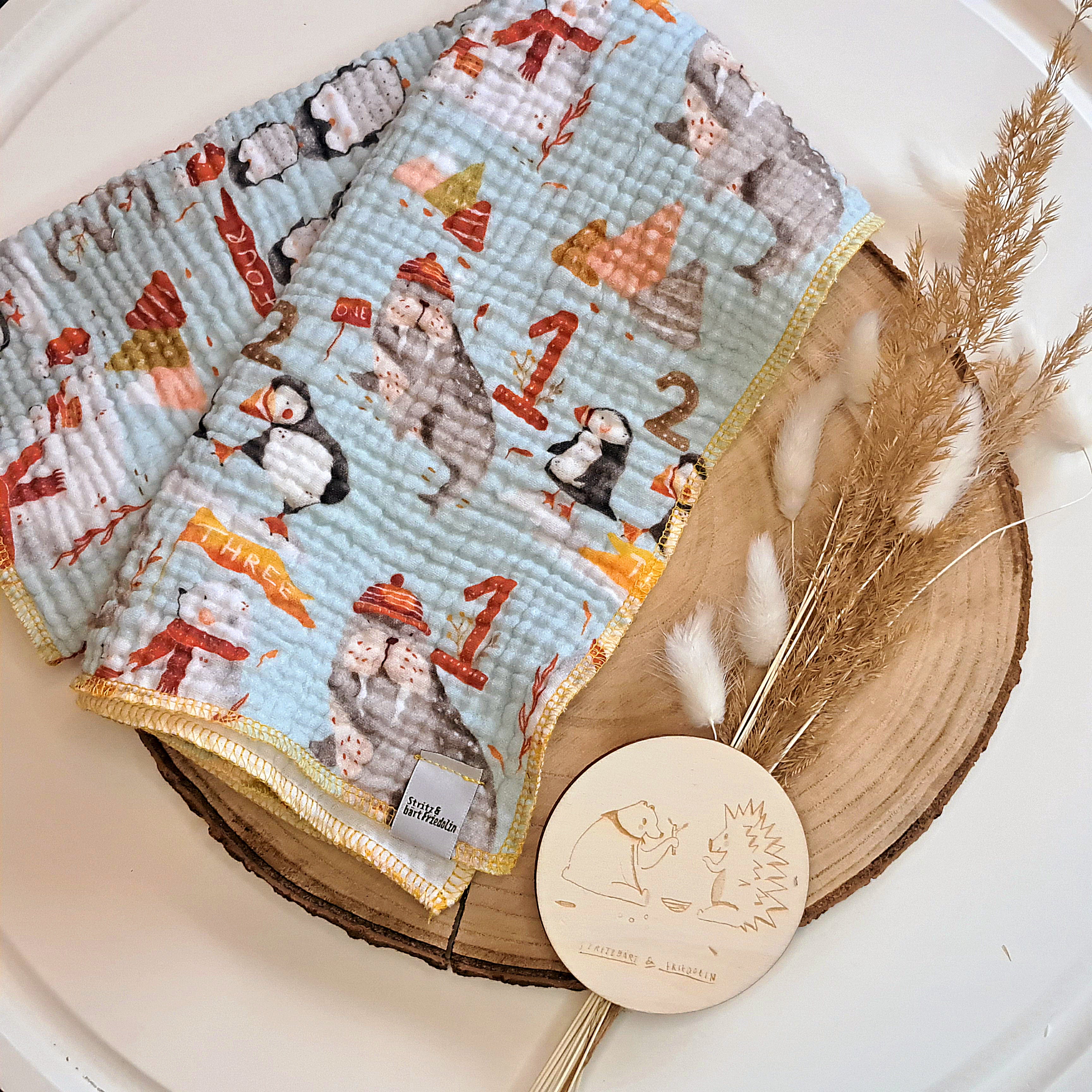 Musselintuch, Schmusetuch, Babydecke, Spucktuch, Weicher Stoff, Kuschelig