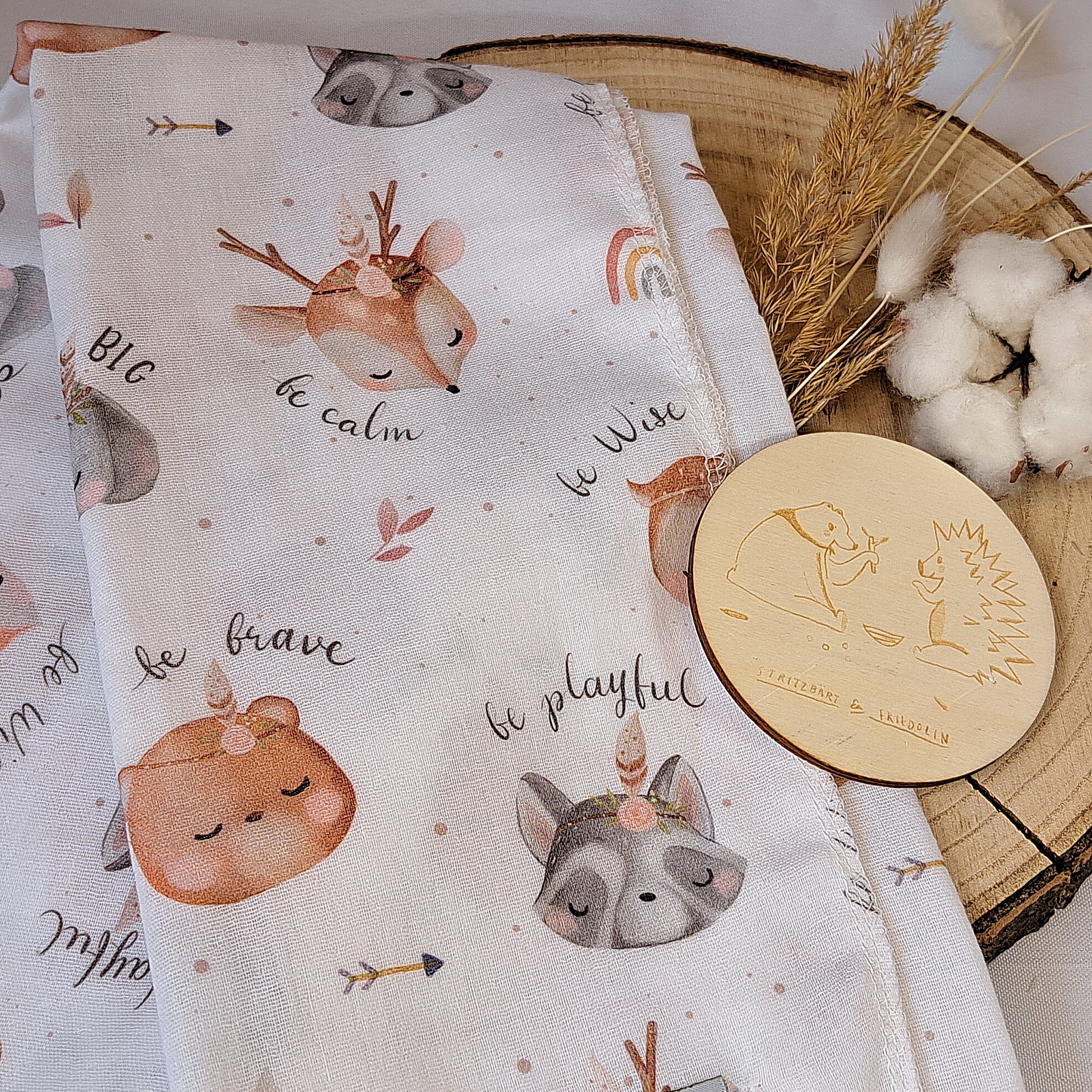 Musselintuch, Schmusetuch, Babydecke, Spucktuch, Weicher Stoff, Kuschelig